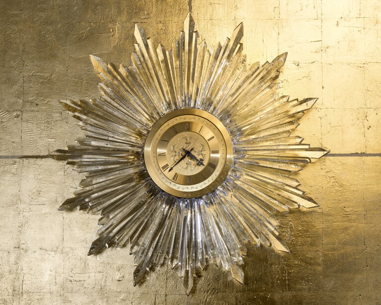 Miroir h&eacute;ritage Soleil Georges Chevalier  Composed of 16 crystal spokes