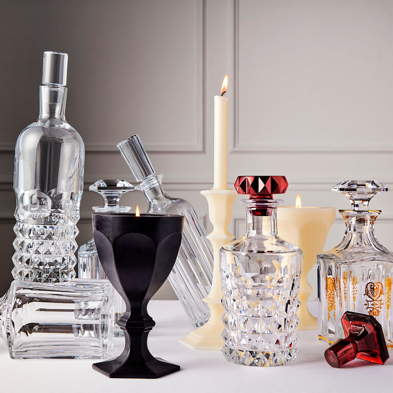Decanters and candles