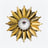 H&eacute;ritage Sun Clock Baccarat in Crystal Gold