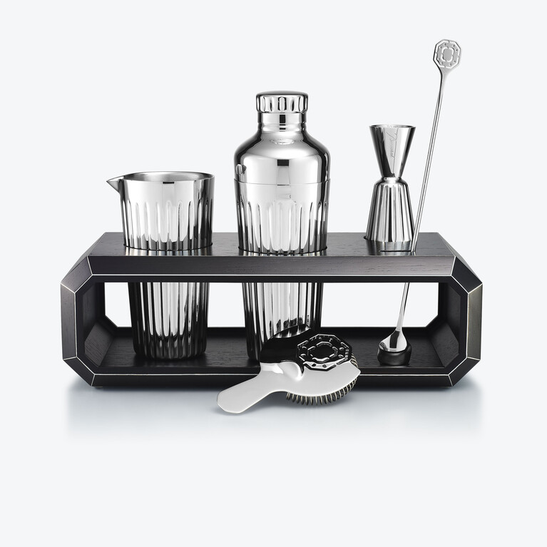 Octogone Bar Accessory Case Black Oak Baccarat in Black Wood View 2