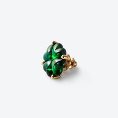 Select Tr&egrave;fle Gold Plated Brooch Baccarat in 18-Karat Gold-Plated Green