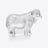 Zodiac Sheep 2027 Baccarat in Crystal Clear