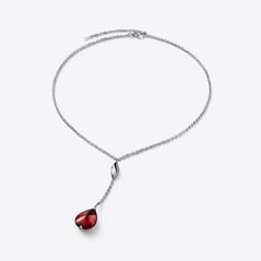 Select Fleurs de Psyd&eacute;lic Silver Choker Baccarat in Silver Red