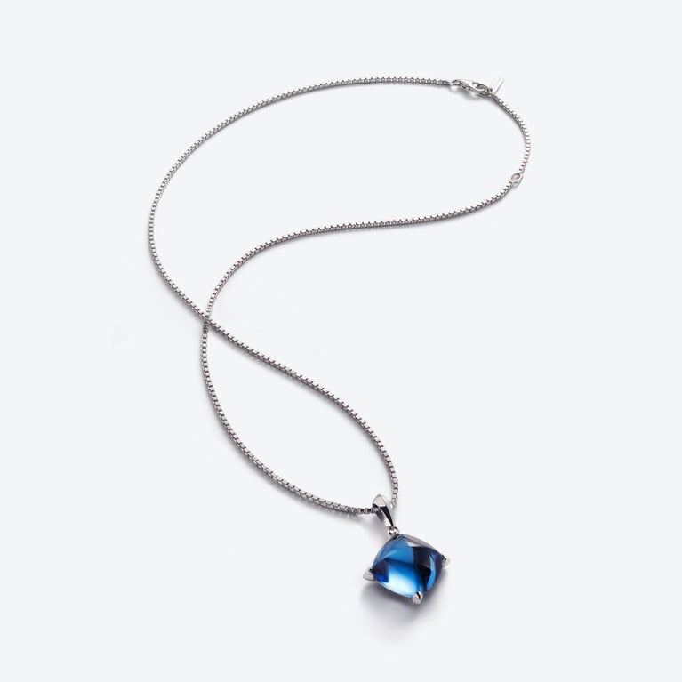 M&eacute;dicis Silberner Halskette Baccarat in Blauem Silber Siehe 1