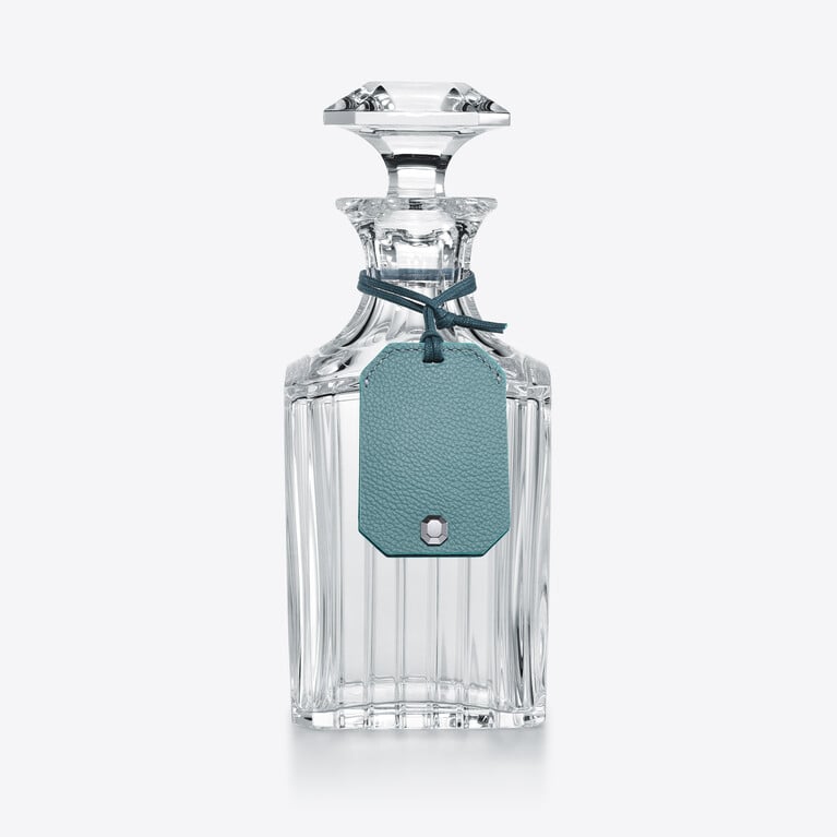 &Eacute;tiquette Octogone Baccarat en Cuir Bleu Voir 3