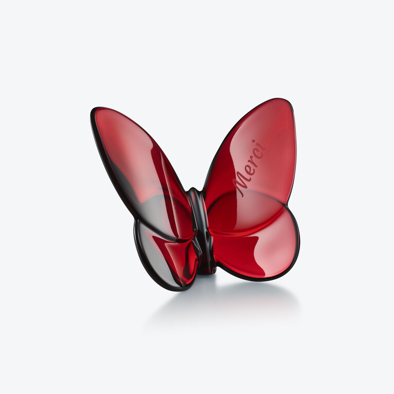 Lucky Butterfly (Merci) Baccarat in Crystal Red View 1