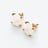 Tr&egrave;fle Gold Plated Earrings Baccarat in 18-Karat Gold-Plated White