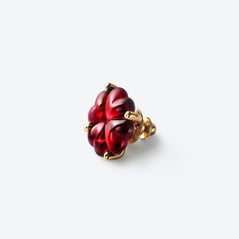 Select Tr&egrave;fle Gold Plated Brooch Baccarat in 18-Karat Gold-Plated Red