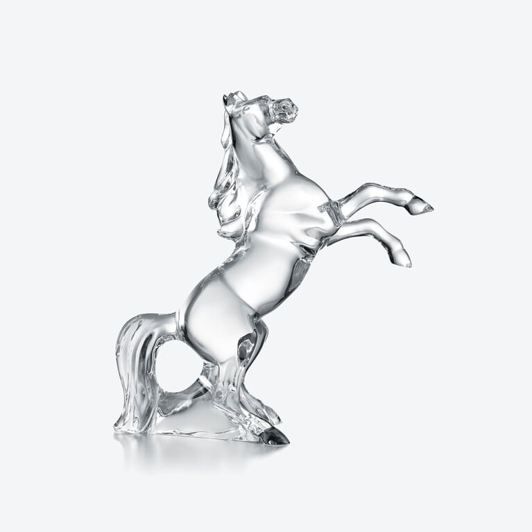 Sculpture Cheval Marengo Baccarat en Cristal Clair Voir 1