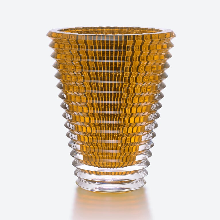 Eye Oval Vase XL Baccarat in Crystal Yellow View 1