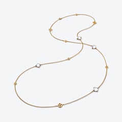 Select Collana Lunga placcato oro Mini M&eacute;dicis Baccarat in 18-Karat Gold-Plated Clear