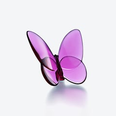 Select Papillon Schmetterling Gl&uuml;cksbringer Baccarat in Rosaem Kristall