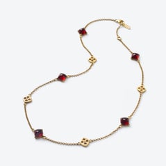 Select Mini Collier M&eacute;dicis Baccarat en Argent plaqu&eacute; or 18 carats Rouge