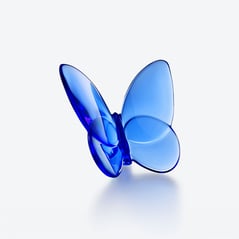 Select Schmetterling Gl&uuml;cksbringer Baccarat in Blauem Kristall
