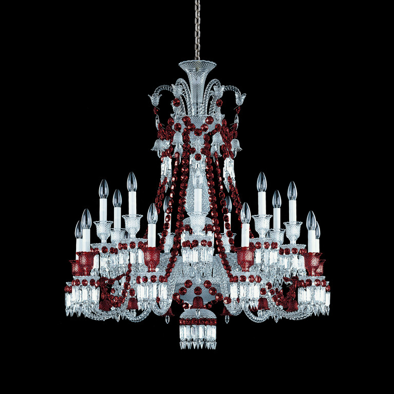 Z&eacute;nith Chandelier Red (18L) Baccarat in Crystal Red View 1