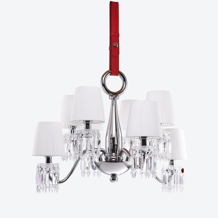 Z&eacute;nith Nomade Chandelier (08L) Baccarat in Crystal Silver View 1