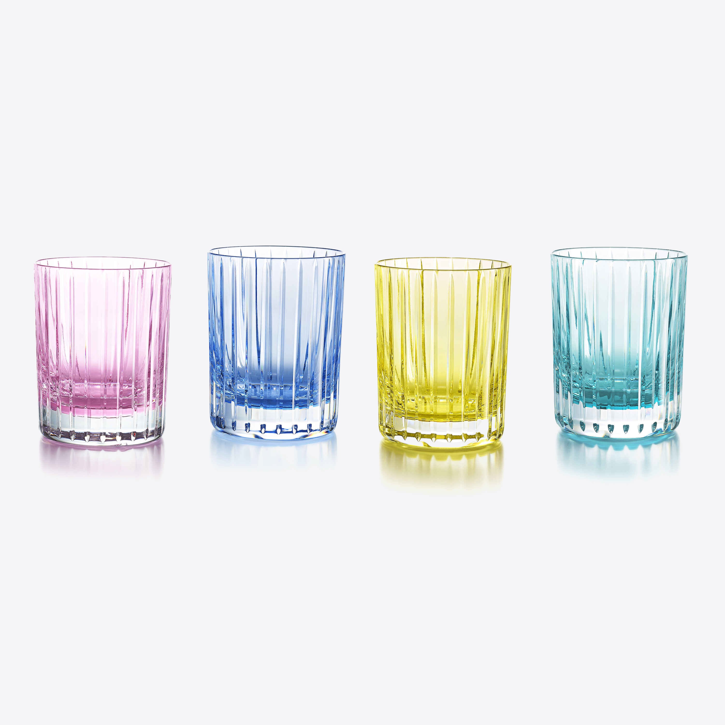 Harmonie Tumblers Colors of Joy Pastel Set Baccarat in Crystal Multicolor